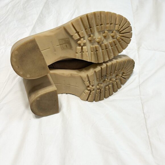 Dolce Vita Caster H2O Waterproof Platform Suede Ankle Boots Tan Size 8 EUC - Picture 8 of 10